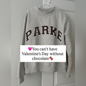 Parke 💝 Varsity Mockneck Sweatshirt NWT Valentine’s Day
